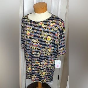 NEW W/Tags Lula Roe Medium Size Irma Beautiful Sunflower print